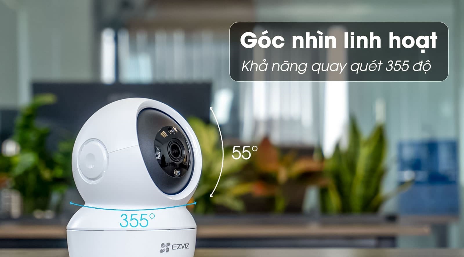 xoay cho góc nhìn toàn cảnh - ezviz c6n 1080p